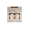 Hexar 3 Series Brown Solid Wood Cluster Hanging Light