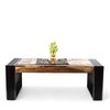 Hudson Sheesham Wood Coffee Table In Natural Rustic Wood Finish