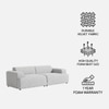 Comforthaven Wood 2 Seater With Upholstery Non Storage Sofa In Grey Colour