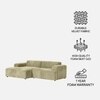 Sophisticated Wood Right Aligned 2-Seater With Upholstery Non Storage Sofa In Grey Colour