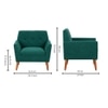 Thomas Boucle Fabric Arm Chair in Green Colour