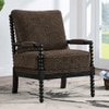 Luxe Boucle Fabric Lounge Chair in Brown Colour