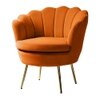 Melta Solid Wood Accent Chair in Orange Colour