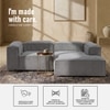 Elegantedge Wood Left Aligned 2-Seater With Upholstery Non Storage Sofa In Grey Colour