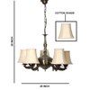Devansh Dual Steel Metal  Wallmounted Lamp With Cotton Steel Metal  Shade
