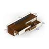 Mayrone Engineering Wood TV Entertainment Unit Set Top Box Stand/TV Cabinet/Chest of Drawers with Storage Shelves for Books & Decor Display Unit Upto 60 Inches (Brown Maple & Frosty)