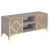 Gold Lux free-standing TV cabinet in Grey