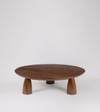 Tiffey Solid Wood Coffee Table In  Dark Brown Finish