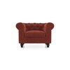 Winchester Essential 1 Seater Fabric Sofa In Dark Coral Colour