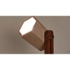 Hexspot Brown Wooden Table Lamp with Beige Wooden Lampshade