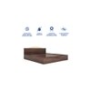 Arisa King Size Bed In Walnut Finish