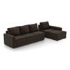 Apollo Sofa (Colour : Chocolate, Cushion : Soft, Seating Capacity : Right Aligned 3 Seater + Right Aligned Chaise)