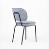 Cotton Fabric Dining Chair in Grey Colour