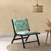 Maureen Rest chair -Finish - American walnut,Fabric- Chitra Velvet-Mint