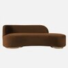 Maddox Velvet 3 Seater Sofa Brown in Colour