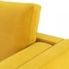 Nolan 3 Seater Fabric Sofa in Alphonso Yellow Colour