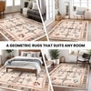 Earth-Tone Floral Cotton Rug 4x6