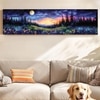 Starry Sky Landscape Canvas Wall Art 12 x 46 Inch