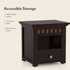 Fidora Solid Wood Bedside Table in Mahogany Finish