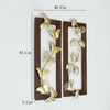 W-Alena Abstract Metal Wall Decor in Gold Set of 2