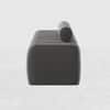 Wooden Twist Veylo Modern Line Design Bench with Round Back Pillow in Grey Colour