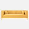 Tuxedo Fabric Sofa (Yellow)