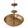 Hanging Flower Urli With Stand Set In Gold Colour