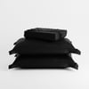 Stoa Paris 300TC UltrSatin Double Bedsheet Set Satin Double Midnight Black
