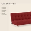 Palermo 3 Seater Click Clack Sofa cum Bed In Salsa Red Colour