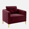 Arab Velvet 1 Seater Sofa Maroon Color