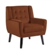 Derel Solid Wood Accent Chair in Brown Colour