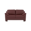 Farina 2 Seater Premium Italian Leather Sofa In Bordeaux