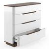 Baltoro Engineering Wood Chest of 5 Drawers in White Finish