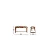 Cerminos Solid Wood Bench In Provincial Teak Finish