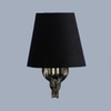 Devansh Metal Electric Wall Light in Antique Gold Colour with Black Shade Count of 1 Light