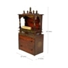 D'Dass Multi Color Mdf and Sheesham Wooden Temple With Cabinet For Pooja