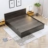 Hexa Engineered Wood Modern Queen Bed With Headboard With Storage In Flower Wenge