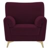 Osbert Velvet 1 Seater Sofa in red wine Color