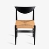 Saanra Solid Wood Dining Chair in Black Colour