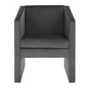 Shuntina Accent Velvet Chair in Dark Grey Colour