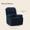 Lebowski Fabric One Seater Manual Recliner in Cobalt Fabric Colour