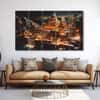 The Castle Decor Ram Mandir Ayodhya Wall Art Set of 5 Digital Painting 27x48 Inch (Style 1)