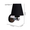 Devansh Metal Electric Wall Light in Black Colour with Black Shade Count of 1 Light