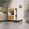 Hexa Red Engineered Wood Dressing Table in Giant Wood and Frosty White Colour