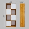 8 Shelves Semi Open Multipurpose Matrix Kitchen Cabinet In Highland Pine & Plateau Apple Finish