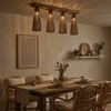 Bole Brown Solid Wood Ceiling Light