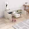 Hexa Red Engineered Wood Shoe Rack in Frosty White Colour
