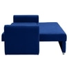 Baruna 3 Seater Velvet Pull Out Sofa Cum Bed with Storage In Blue Color