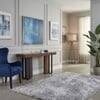 Fomo Solid Sheesham Wood Cansole Table In Grey Finish