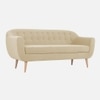 Colam Velvet 3 Seater Sofa in Cream Colour